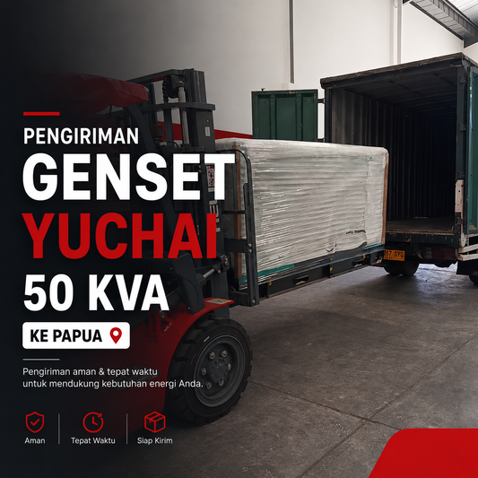 Pengiriman Genset Yuchai 50 KVA Silent Type ke Papua: Proses Test Running hingga Siap Dikirim