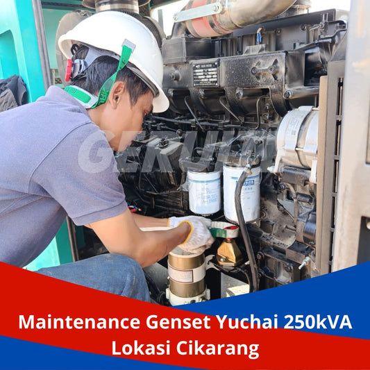 Maintenance Genset Yuchai 250 kVA oleh Tim Teknisi Geruite